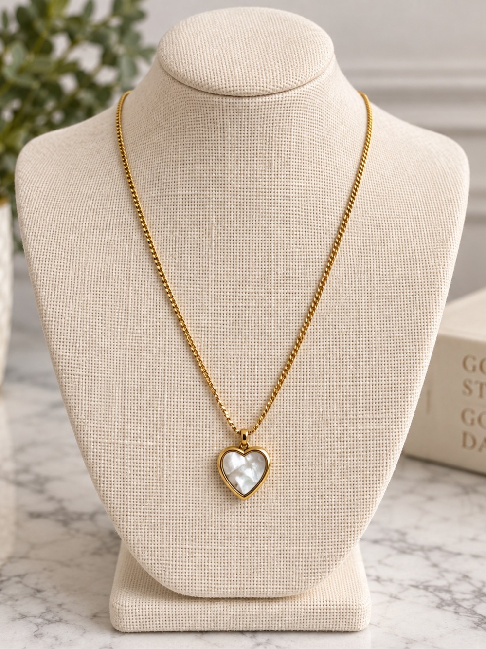 Gold Heart Pendant Necklace